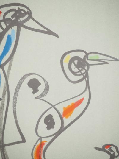 Max ERNST : Oiseaux surréalistes, Affiche en lithographie originale 2