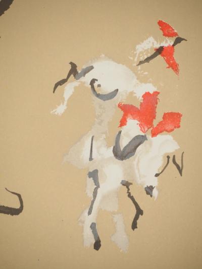 Christian BERARD : Théâtre, Clown et Arlequin au soleil, Lithographie 2