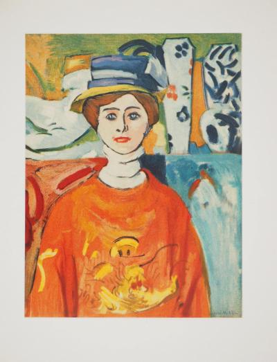 Henri MATISSE: The woman with green eyes, signed lithograph 2