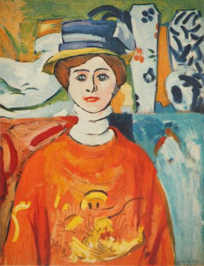 Henri MATISSE: The woman with green eyes, signed lithograph 2