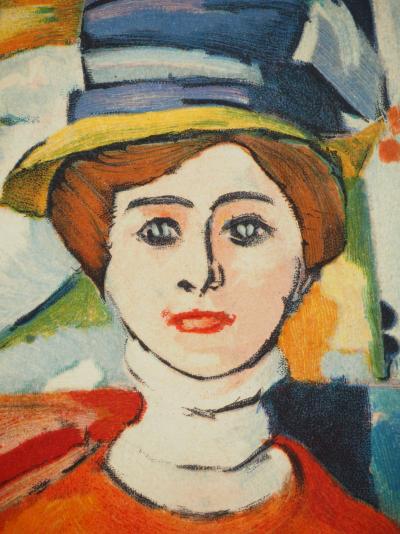 Henri MATISSE: The woman with green eyes, signed lithograph 2