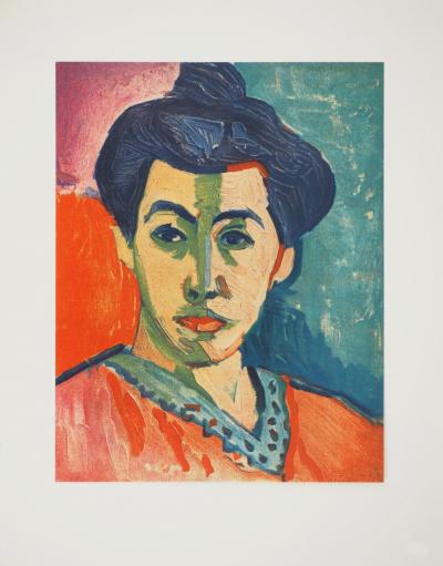 Henri MATISSE : Portrait à la raie verte, Lithographie signée 2