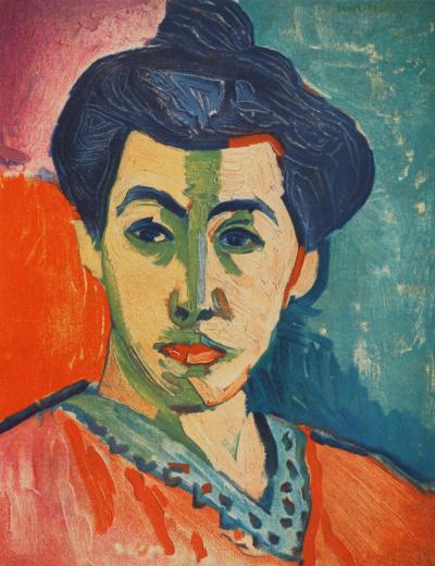 Henri MATISSE : Portrait à la raie verte, Lithographie signée 2