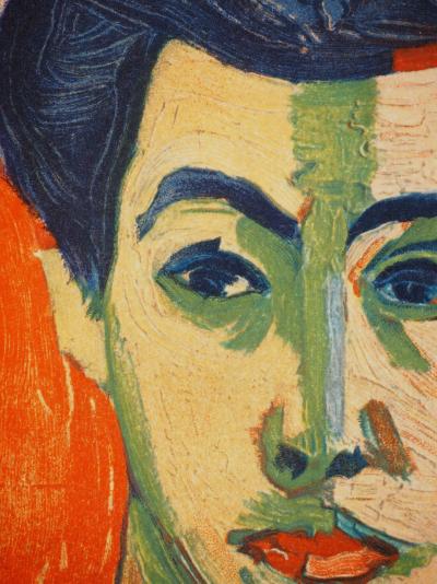 Henri MATISSE : Portrait à la raie verte, Lithographie signée 2