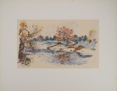 Pierre-Auguste RENOIR : Paysage d’hiver, Lithographie signée 2