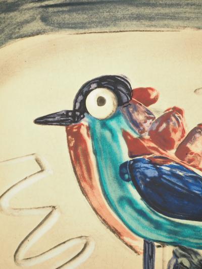 Pablo PICASSO : Céramique Madoura, Oiseau coloré, Affiche en lithographie 2