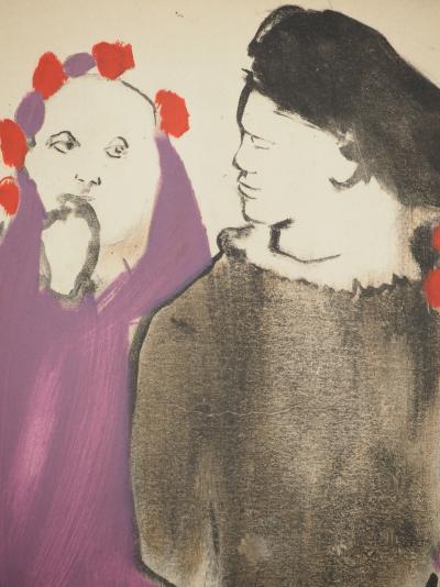 Christian BERARD : Ballet, les trois amis, Lithographie signée 2