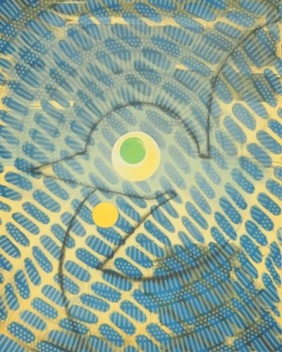 Max ERNST : Composition à l’oiseau bleu, Lithographie originale 2