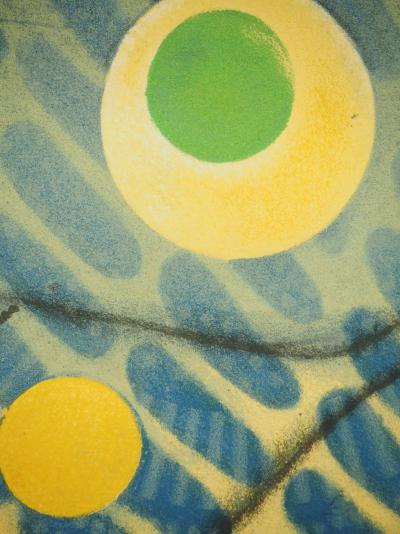 Max ERNST : Composition à l’oiseau bleu, Lithographie originale 2