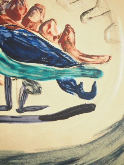 Pablo PICASSO : Céramique Madoura, Oiseau coloré, Affiche en lithographie 2