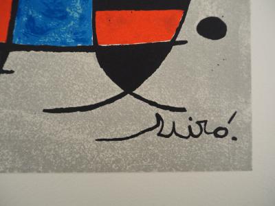 Joan MIRO : Femme à l’oiseau, Lithographie originale signée 2
