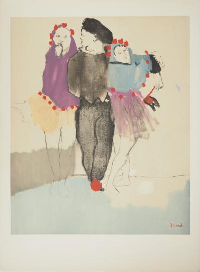Christian BERARD : Ballet, les trois amis, Lithographie signée 2