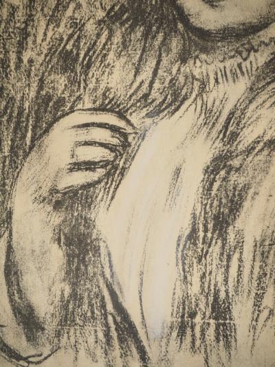 Pierre-Auguste RENOIR : Jeune fille au chapeau de paille, Lithographie et pochoir signée 2