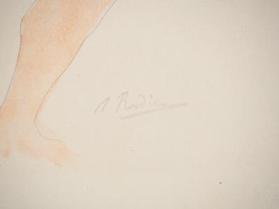 Auguste RODIN : Nu dansant, Lithographie et pochoir signé 2