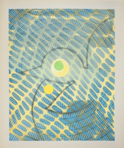 Max ERNST : Composition à l’oiseau bleu, Lithographie originale 2