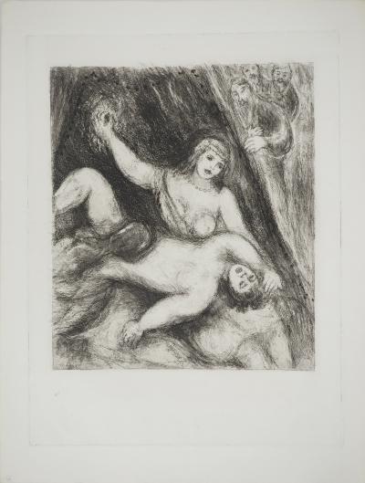 Marc CHAGALL : Samson et Dalila, Gravure originale signée 2