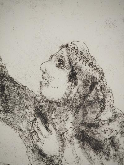 Marc CHAGALL : Anne invoque l'Eternel, Gravure originale signée 2