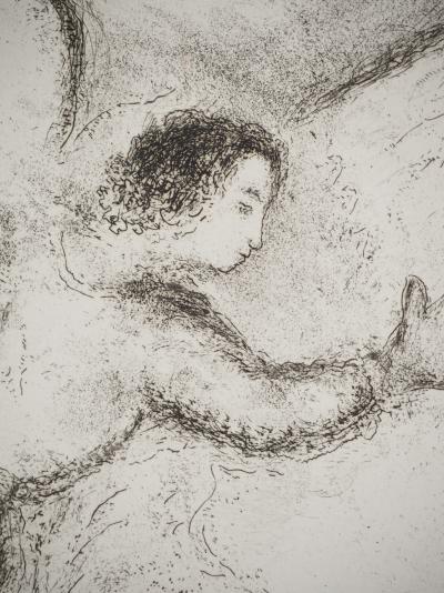 Marc CHAGALL : Samuel appelé par Dieu, Gravure originale signée 2
