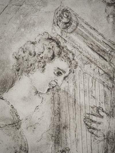 Marc CHAGALL : Saül et David, Gravure originale signée 2