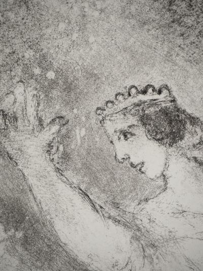 Marc CHAGALL : David et le lion, Gravure originale signée 2