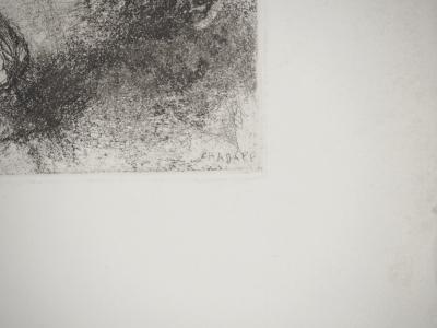 Marc CHAGALL : David et le lion, Gravure originale signée 2