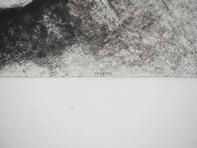 Marc CHAGALL : L'enfant ressuscité par Elie, Gravure originale signée 2