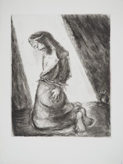 Marc CHAGALL : Jérémie dans la fosse, Gravure originale 2
