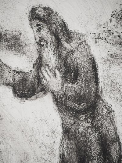 Marc CHAGALL : Elie et la veuve de Sarepta, Gravure originale signée 2