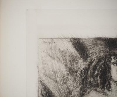 Marc CHAGALL : L'homme guidé par l'Eternel, Gravure originale signée 2
