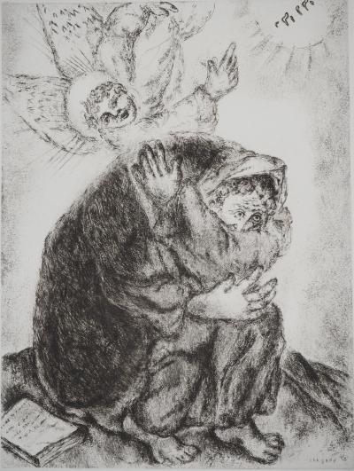 Marc CHAGALL : Prière d'Esaïe, Gravure originale signée 2