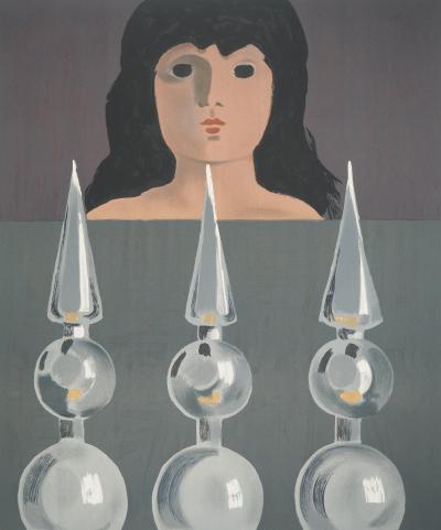 Adam SAULNIER : La femme au portail, Lithographie originale signée 2