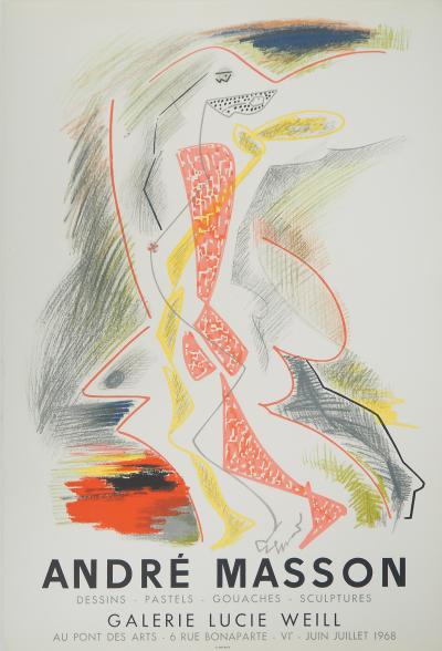 André MASSON : La danse, Affiche en lithographie 2