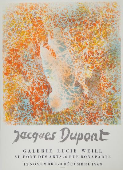 Jacques DUPONT : Nu de dos, Affiche en lithographie originale signée 2