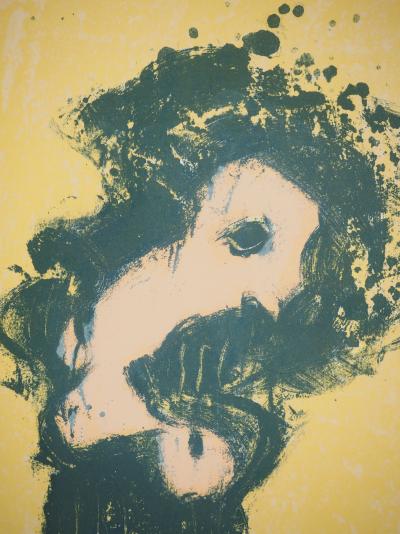 Philippe LABARTHE : Eruption volcanique, Lithographique originale signée 2