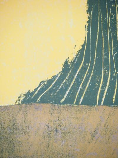 Philippe LABARTHE : Eruption volcanique, Lithographique originale signée 2