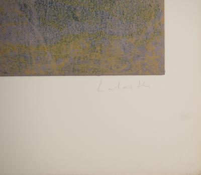 Philippe LABARTHE : Eruption volcanique, Lithographique originale signée 2