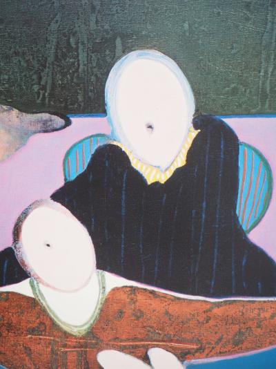 Philippe LABARTHE : Personnages sans visages, Affiche en lithographie originale signée 2