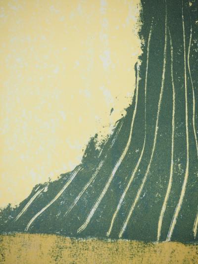 Philippe LABARTHE : Eruption volcanique, Affiche en lithographie originale 2