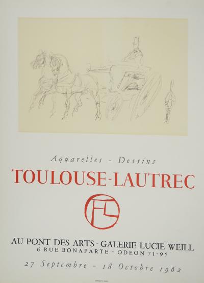 Henri DE TOULOUSE-LAUTREC : Le cocher, Affiche en lithographie 2