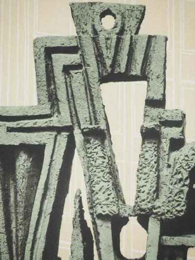 Ossip ZADKINE : Construction, Affiche en lithographie signée 2