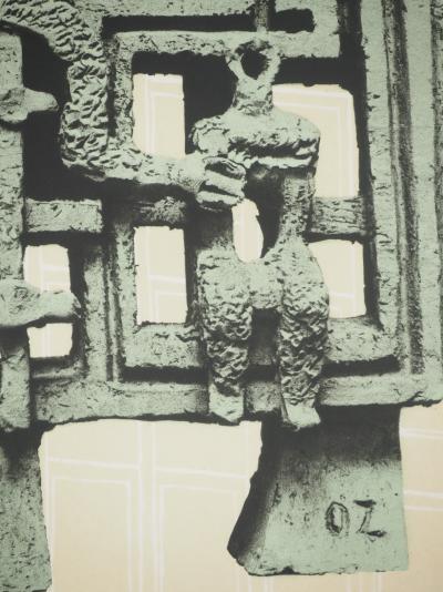Ossip ZADKINE : Construction, Affiche en lithographie signée 2