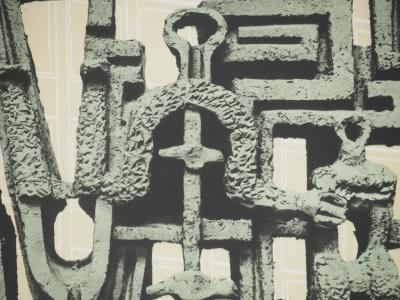 Ossip ZADKINE : Construction, Affiche en lithographie signée 2
