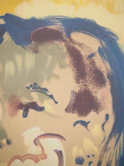Christian BERARD : Jeune fille pensive, Affiche en lithographie 2