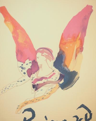 Christian BERARD : Théâtre, L'ange coloré, Affiche en lithographie signée 2