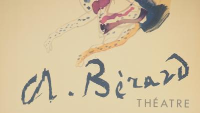 Christian BERARD : Théâtre, L'ange coloré, Affiche en lithographie signée 2