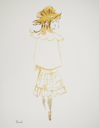 Christian BERARD : La petite fille en jaune, Affiche originale d’époque 2