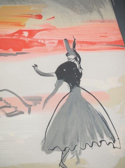Christian BERARD : Théâtre : La danseuse sur le pont, Affiche en lithographie 2