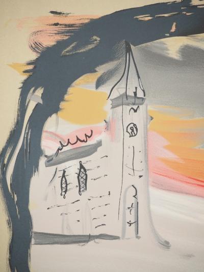 Christian BERARD : Théâtre, La danseuse sur le pont, Lithographie originale signée 2