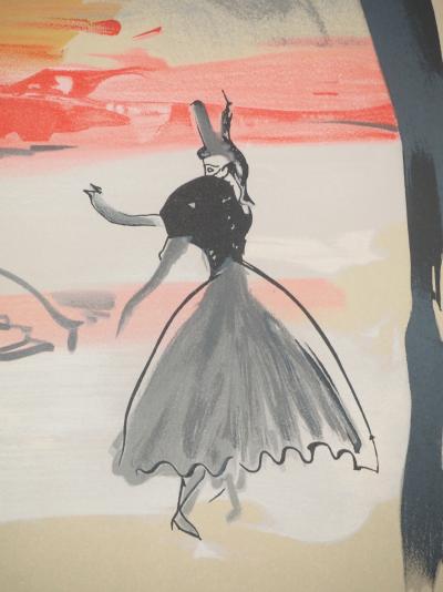 Christian BERARD : Théâtre, La danseuse sur le pont, Lithographie originale signée 2