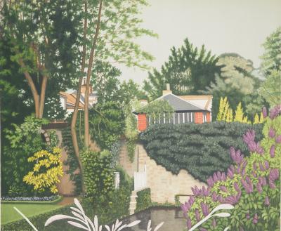 Edouard DERMIT : Jardin, Lithographie originale signée 2